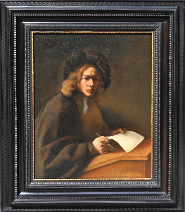 Portrait of a young man writing a letter - Levecq, Jacobus - Portraits ...