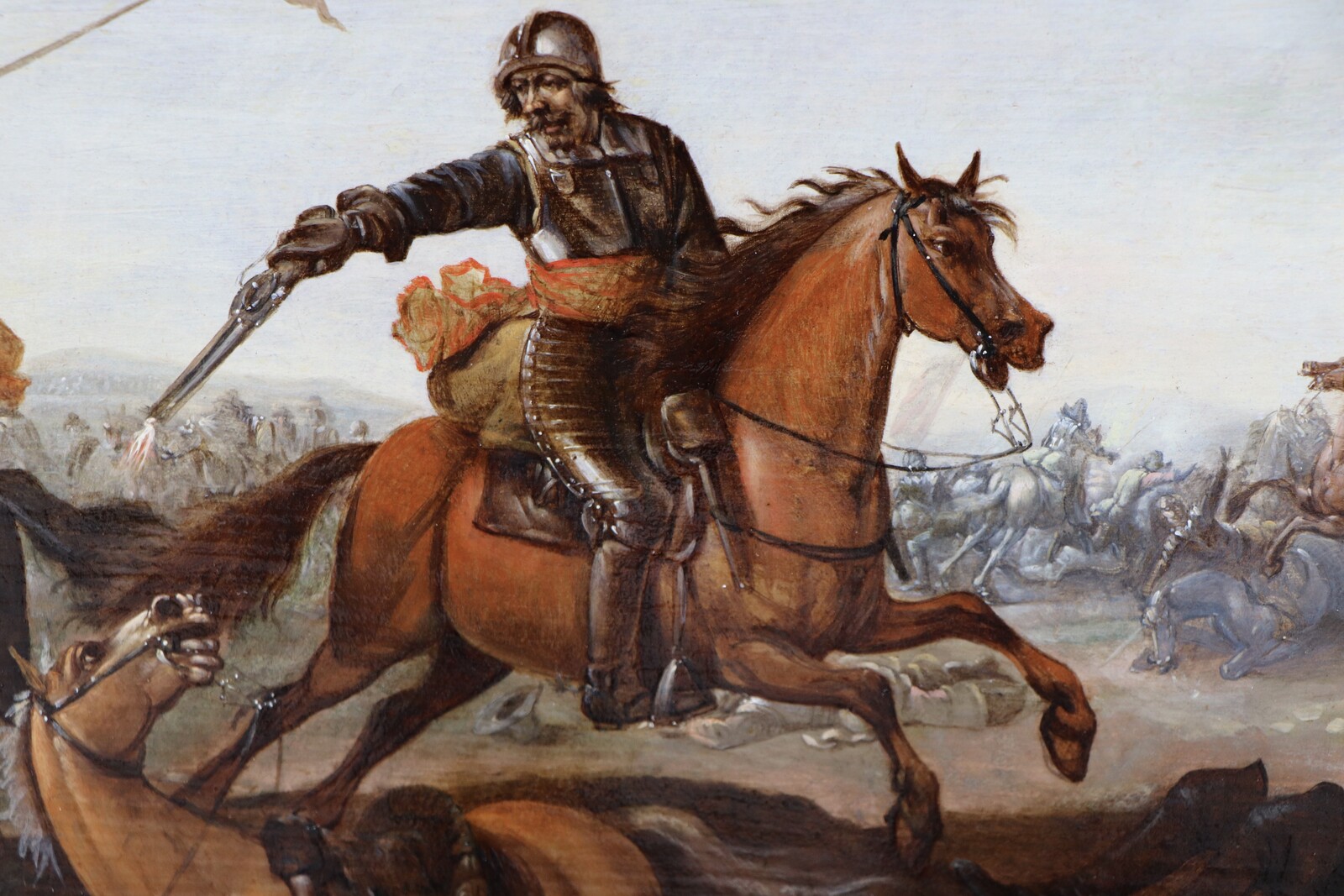 A cavalry battle scene