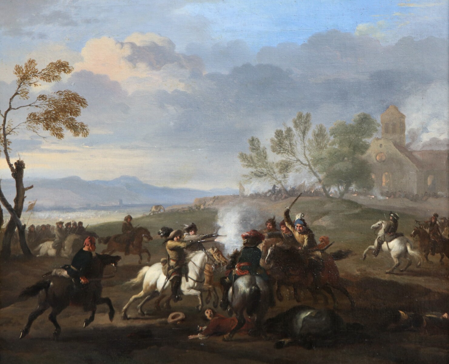 A cavalry skirmish