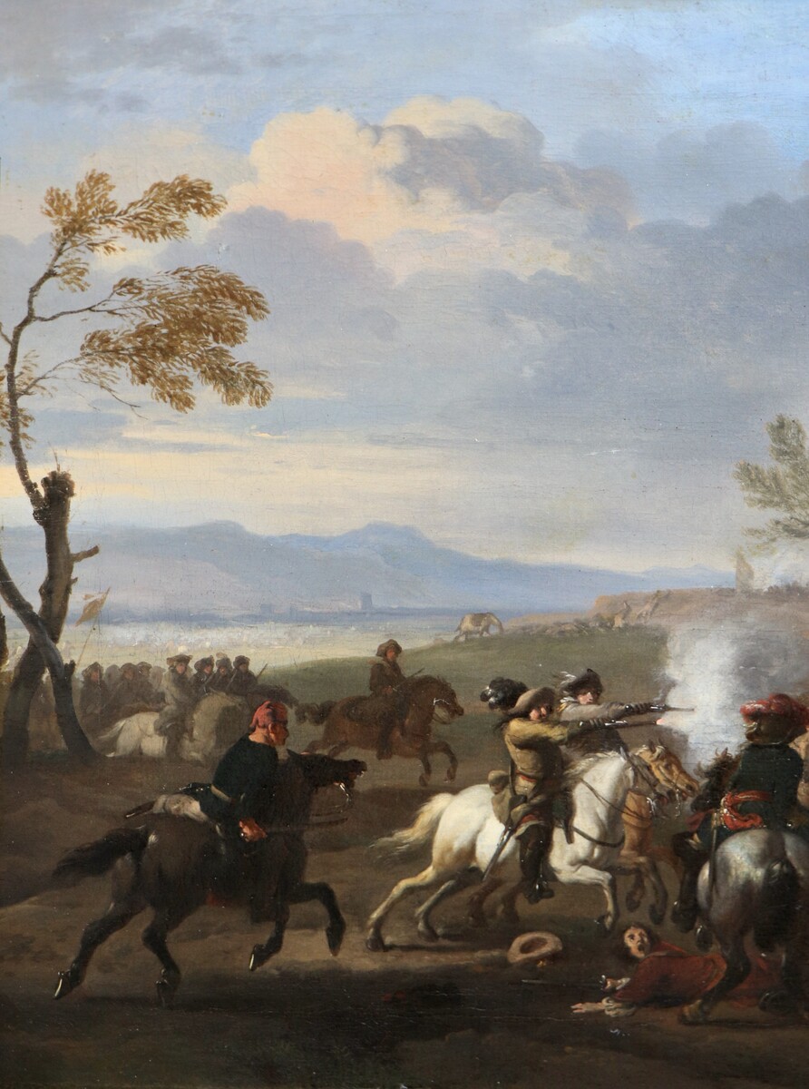 A cavalry skirmish