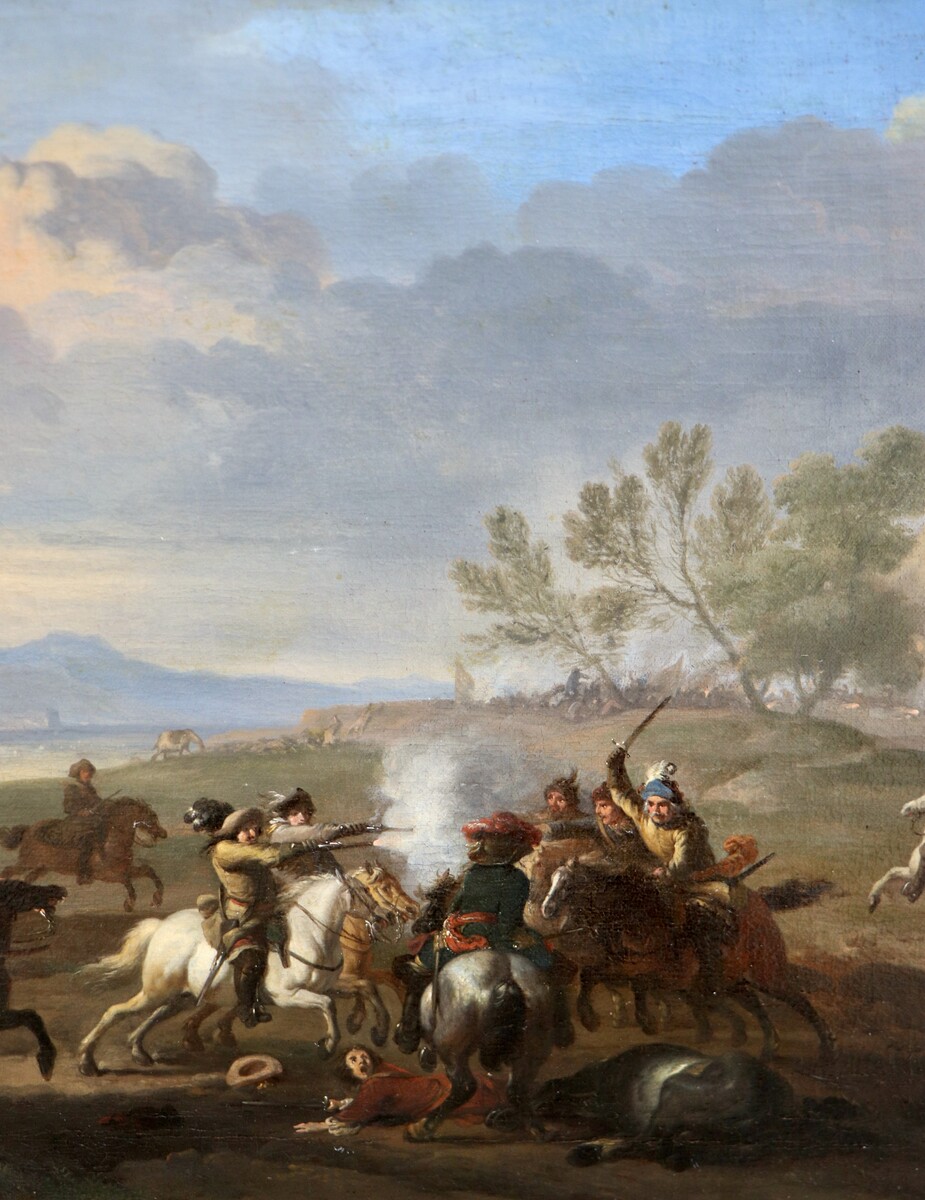 A cavalry skirmish