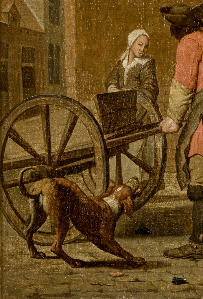 A cobbler working in front of his home