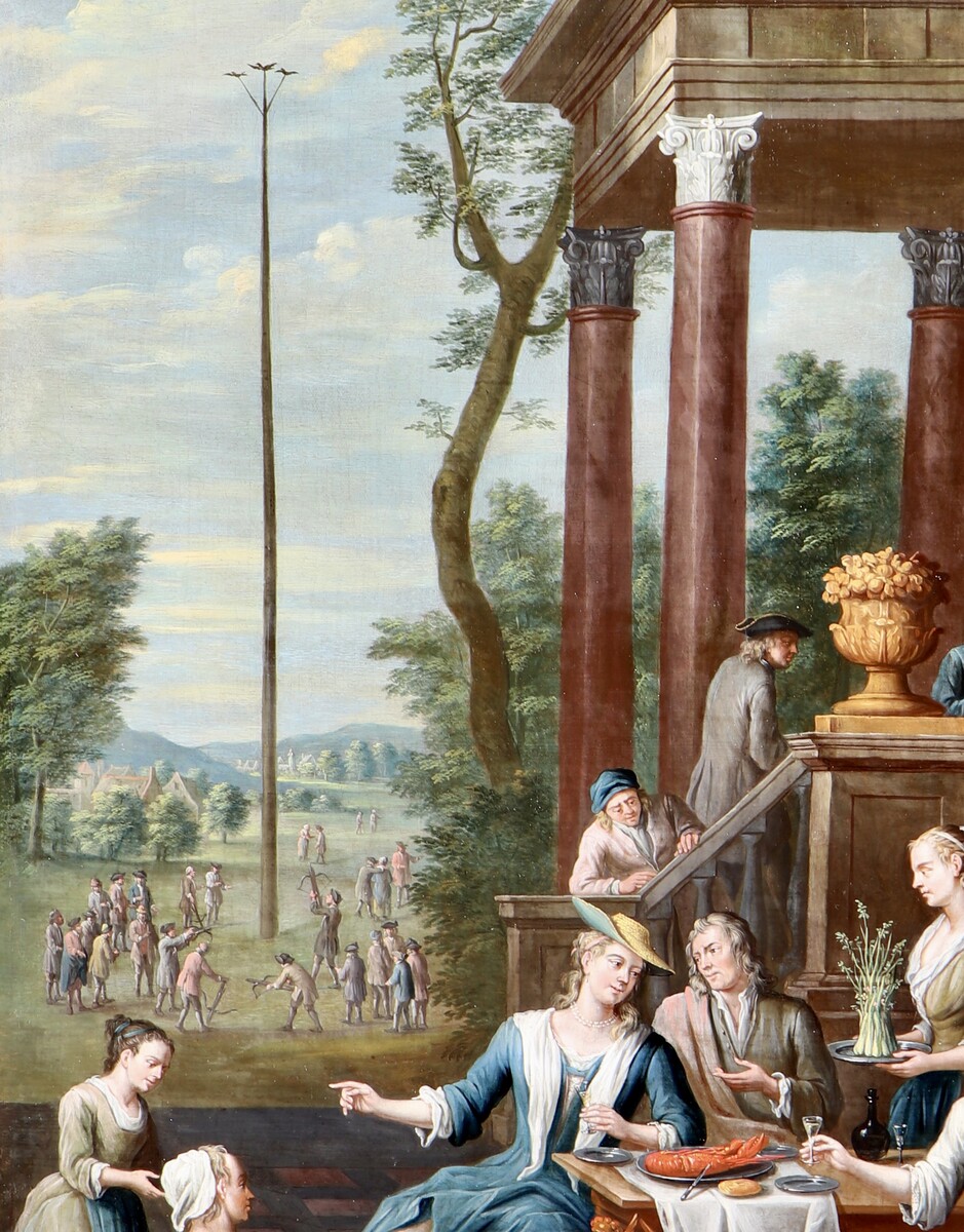 A fancy social gathering during a crossbow competition