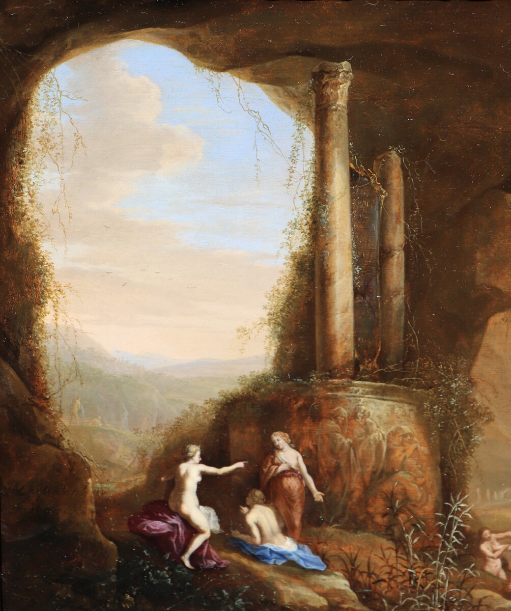 A grotto interior with Diana and Callisto