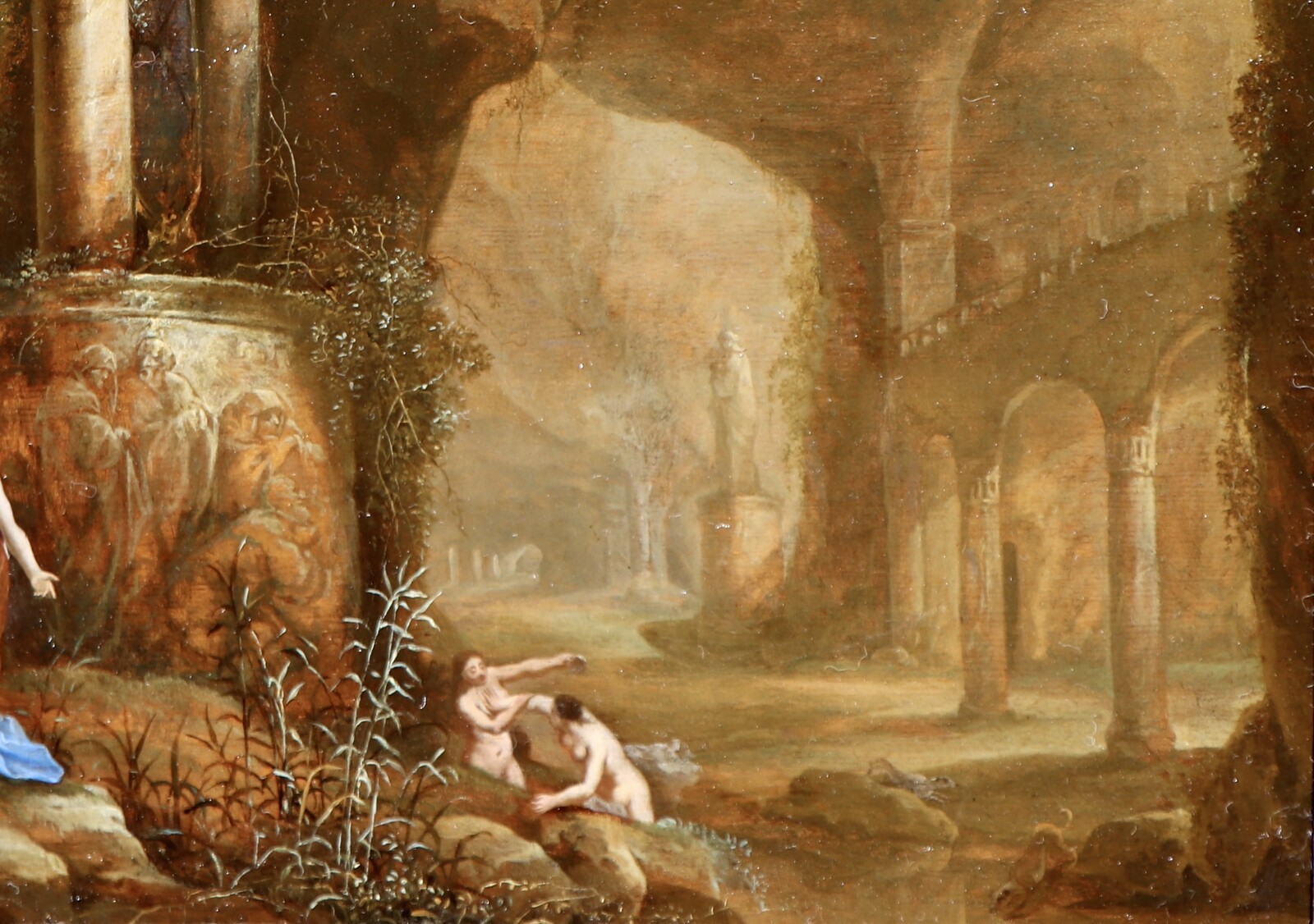 A grotto interior with Diana and Callisto