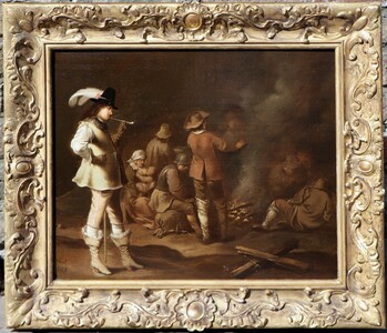 A guardroom interior scene