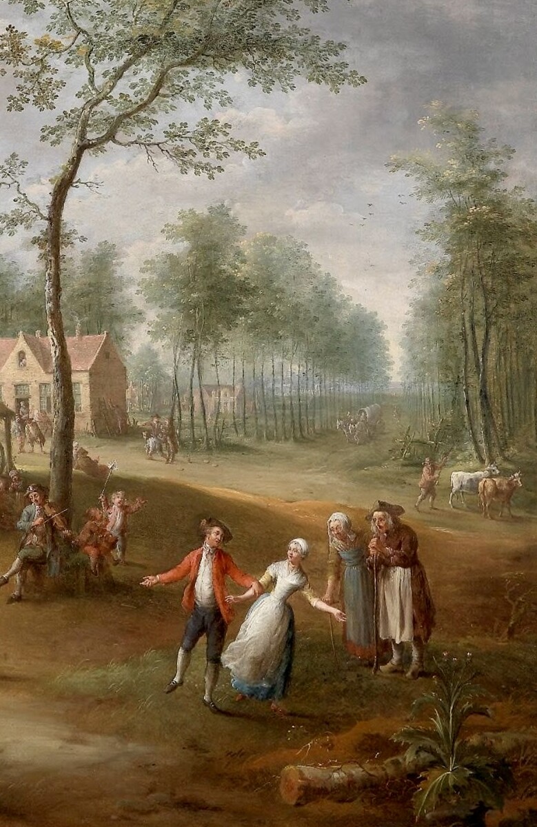 A pair of bucolic salon paintings