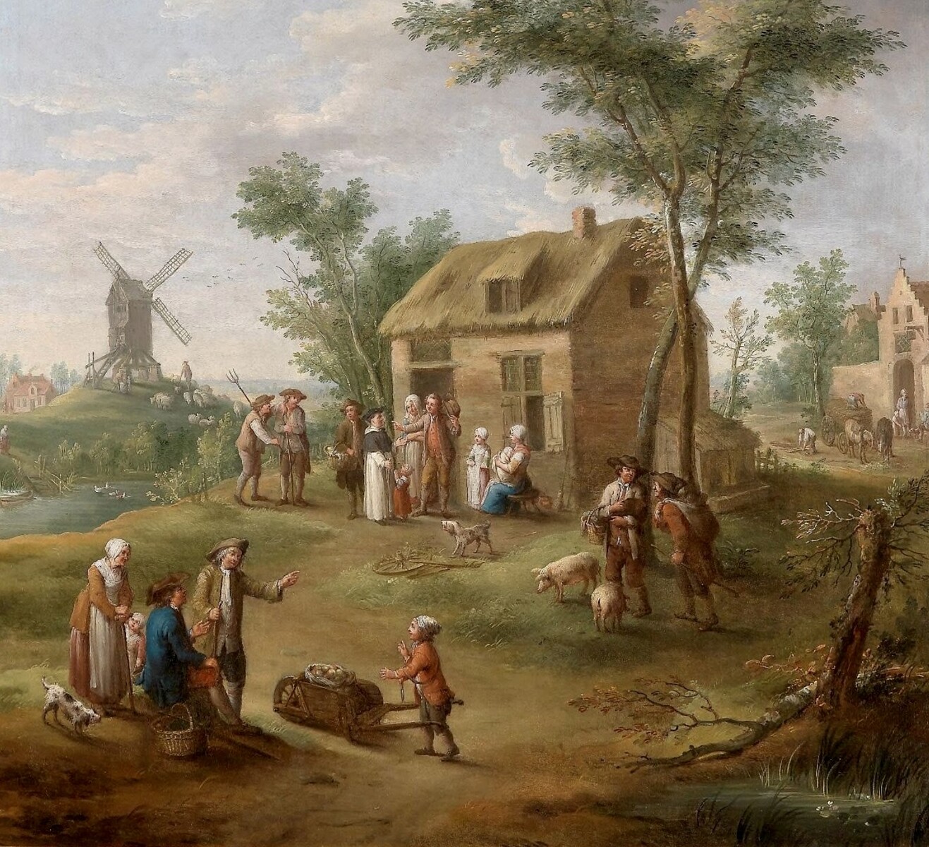 A pair of bucolic salon paintings