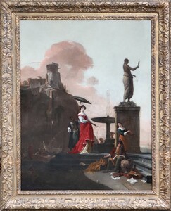 An Italianate harbour scene