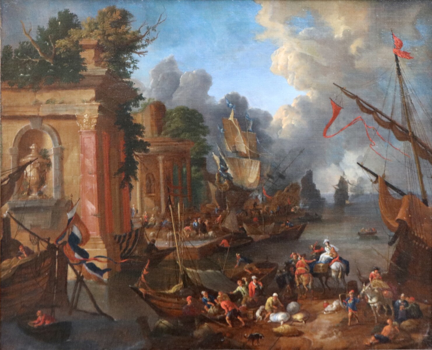 An Italianate harbour scene