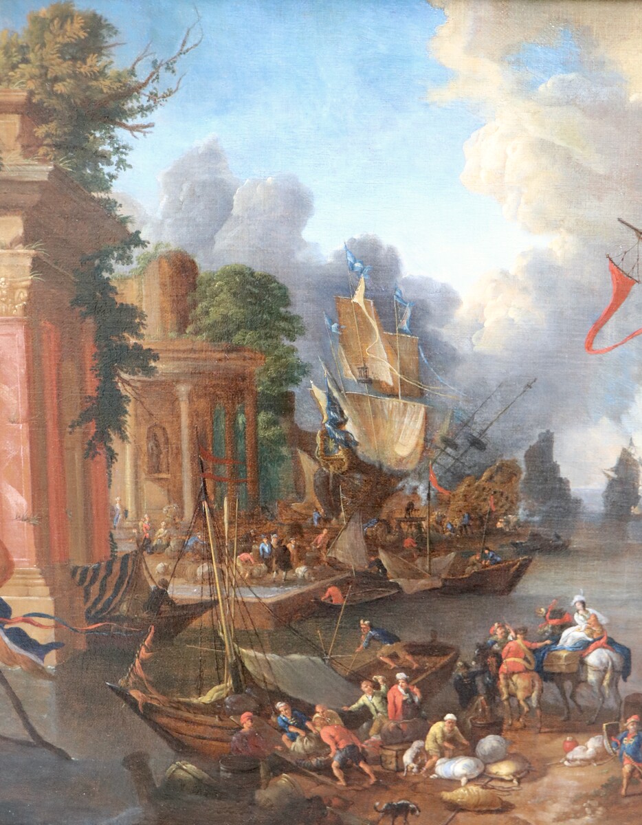 An Italianate harbour scene