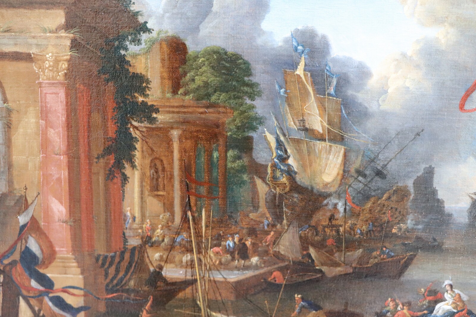 An Italianate harbour scene