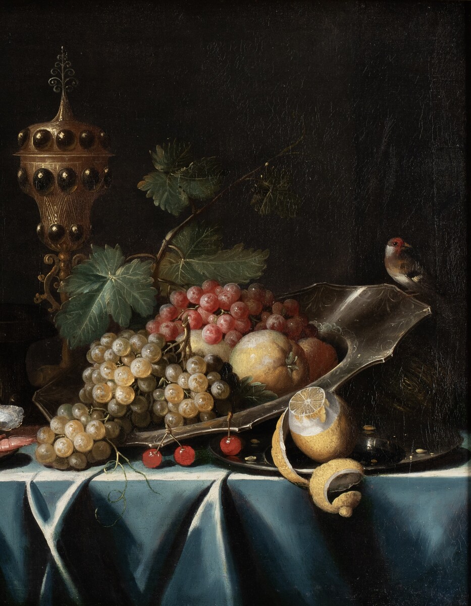 An opulent fruit still life
