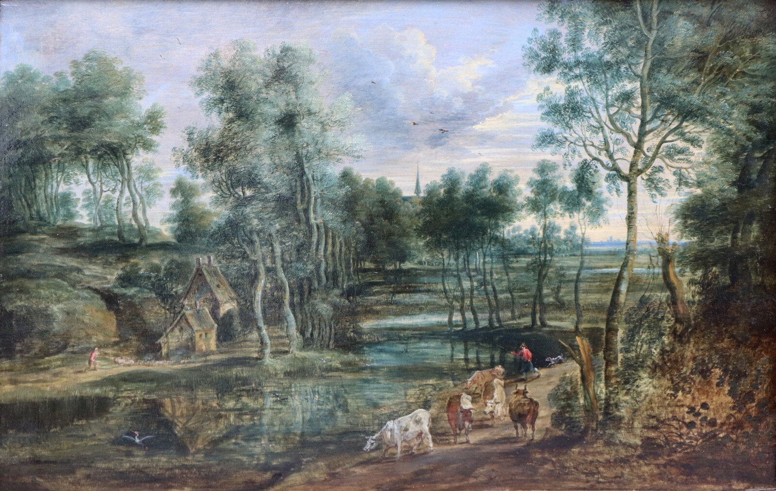 Bucolic Flemish river landscape