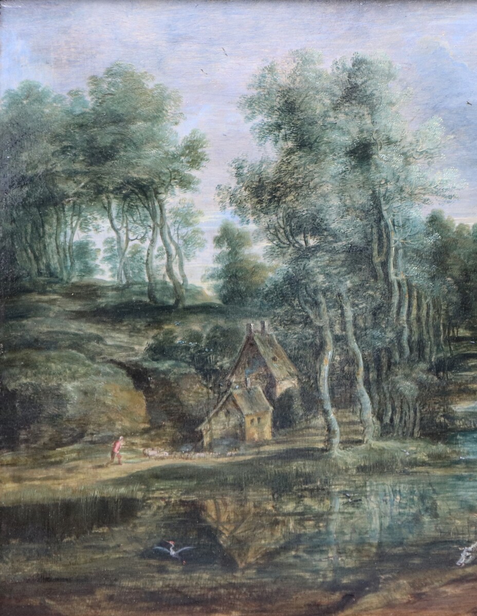 Bucolic Flemish river landscape