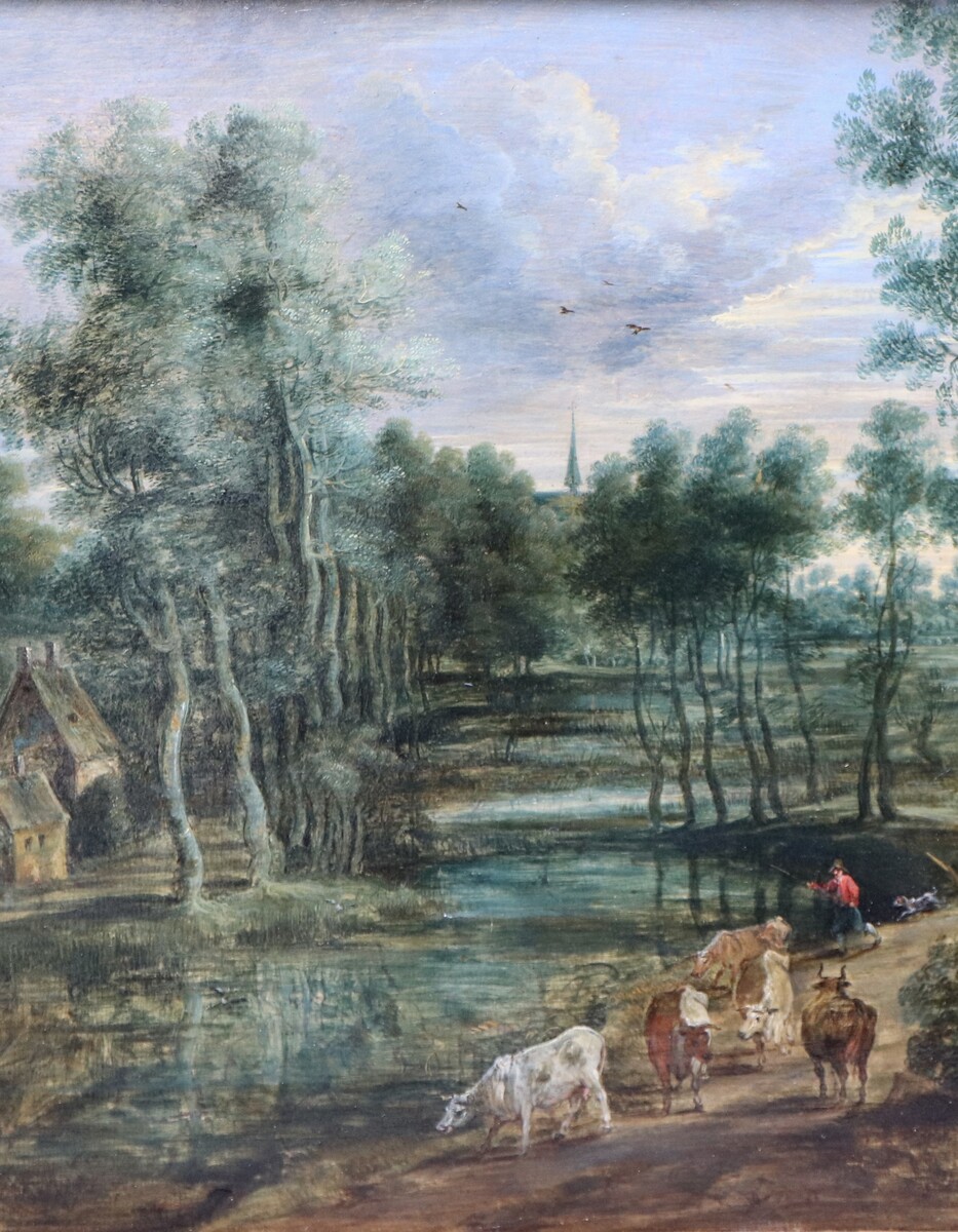 Bucolic Flemish river landscape