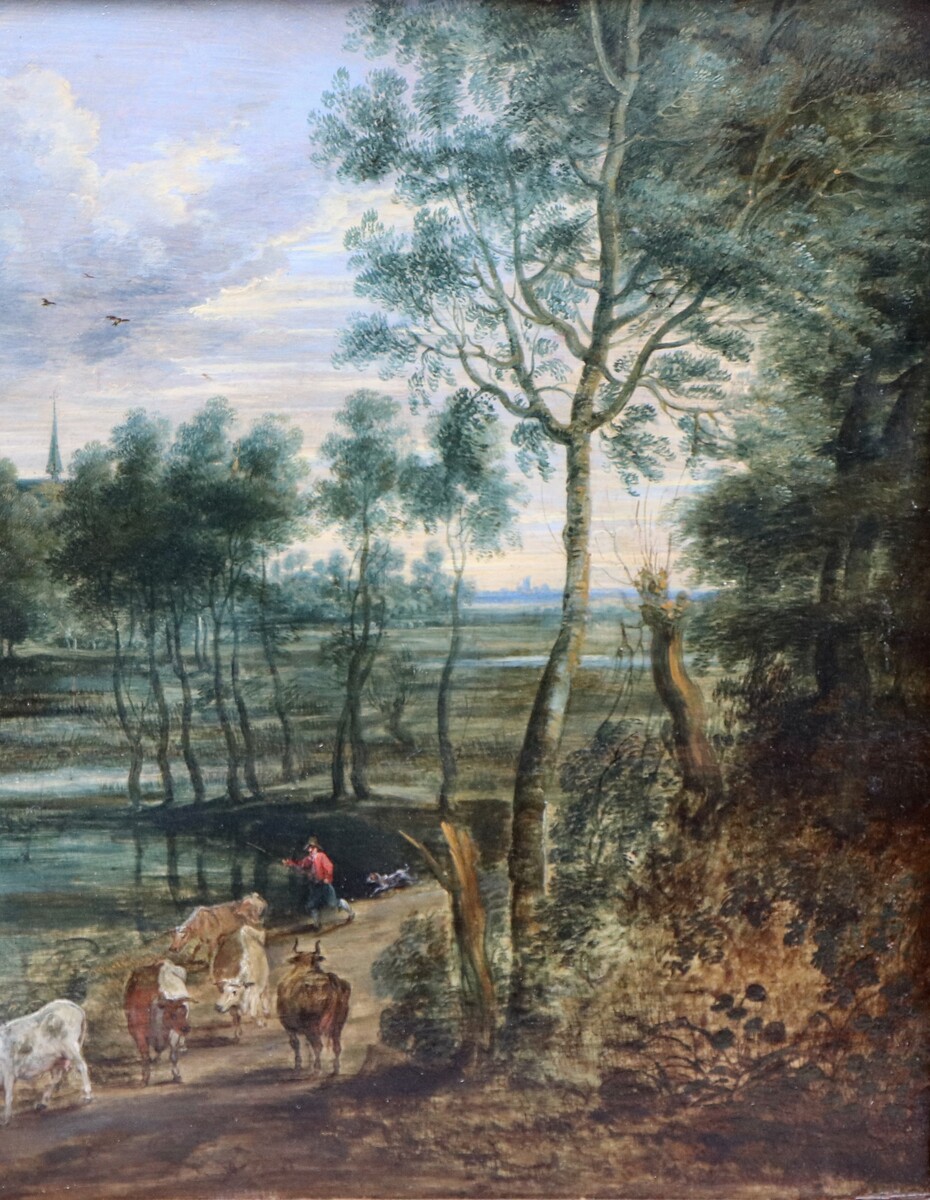 Bucolic Flemish river landscape