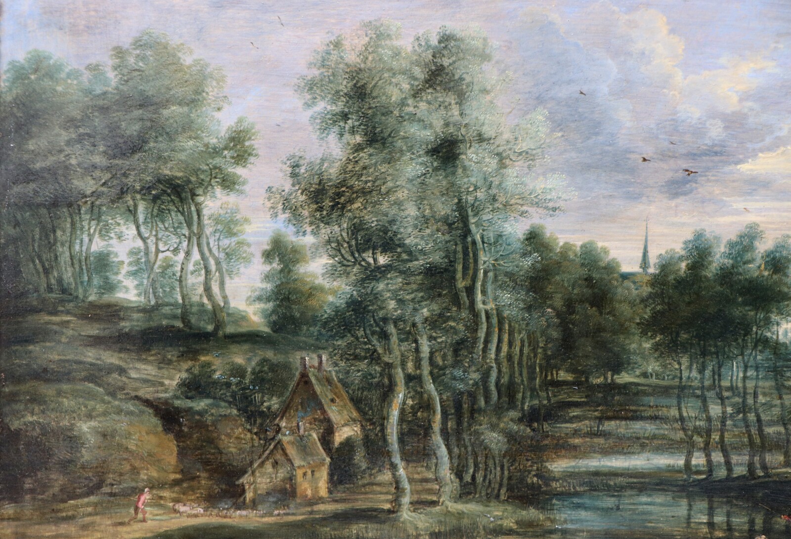 Bucolic Flemish river landscape