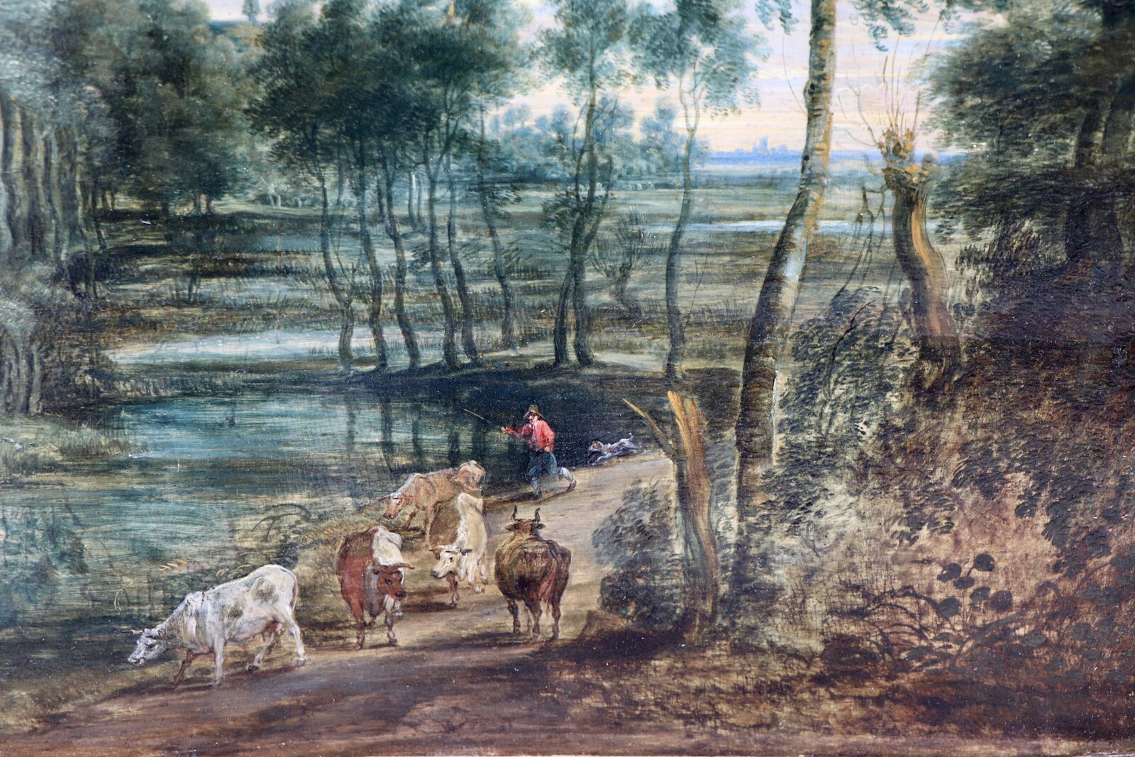 Bucolic Flemish river landscape