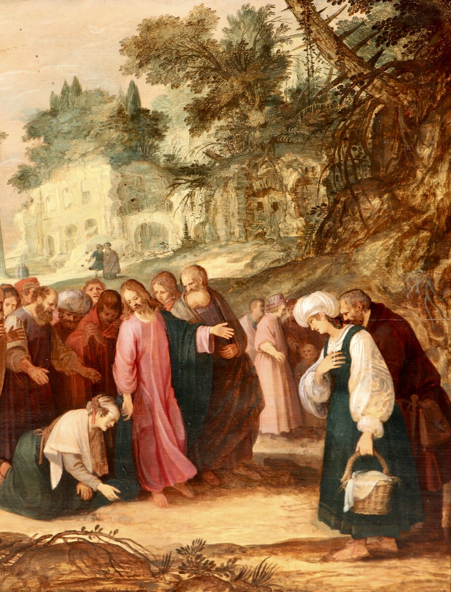 Christ healing a woman with the issue of blood