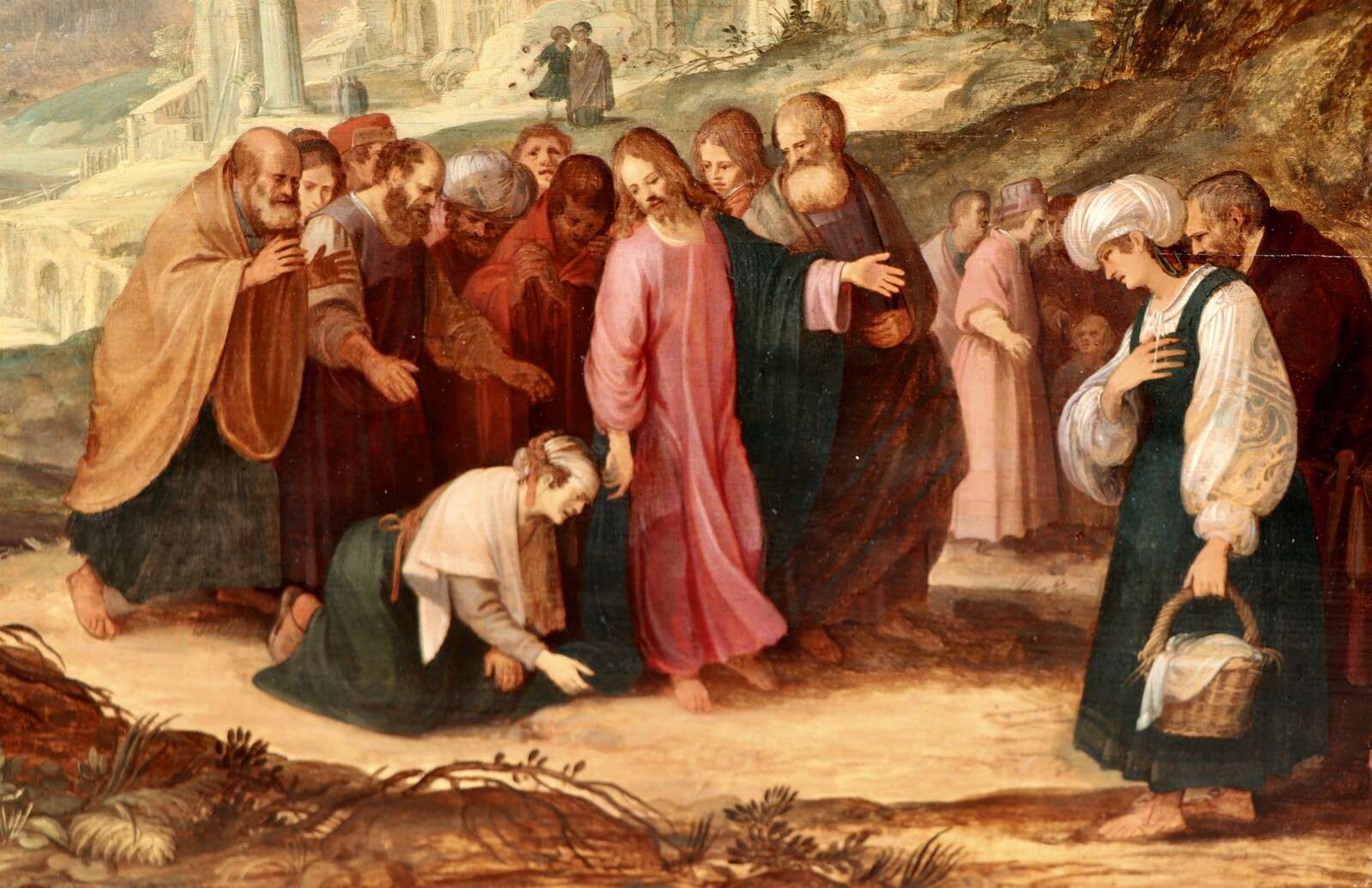 Christ healing a woman with the issue of blood