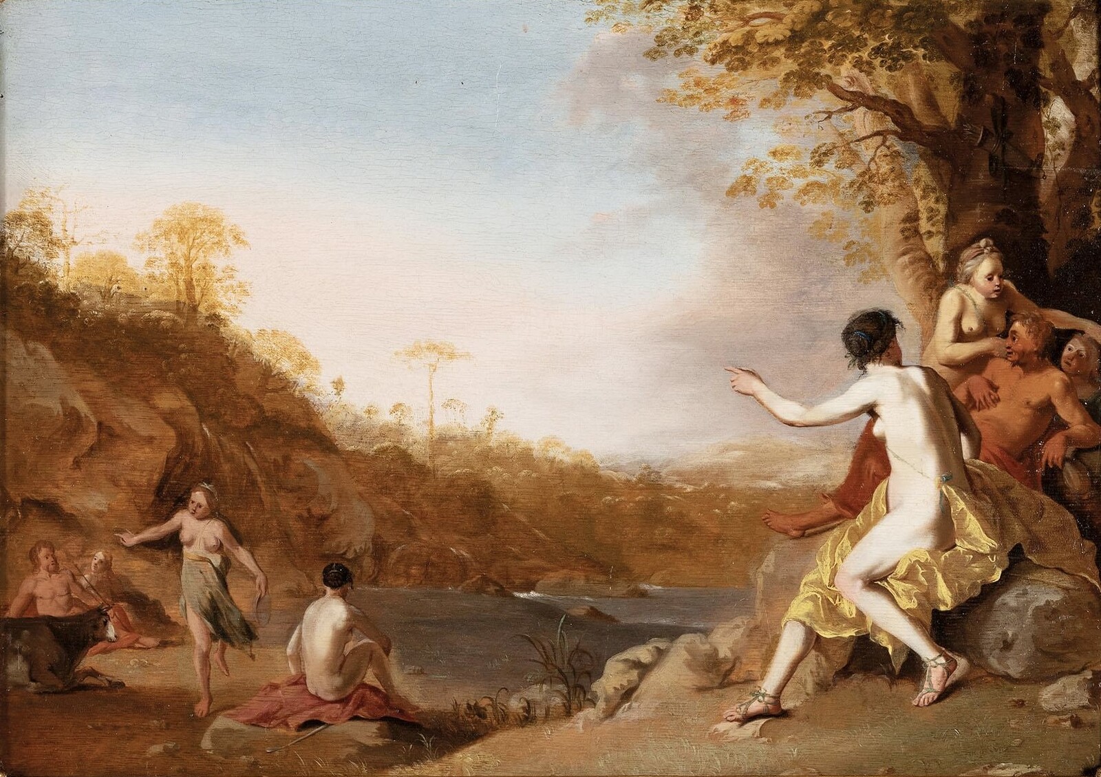 Figures in an Arcadian landscape