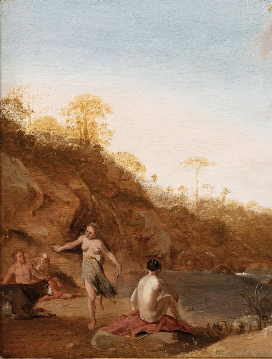 Figures in an Arcadian landscape