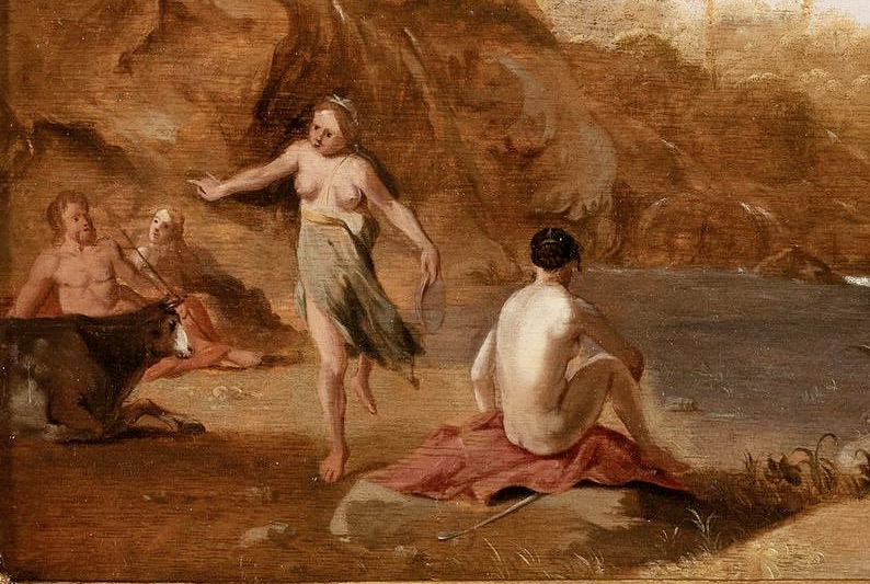 Figures in an Arcadian landscape