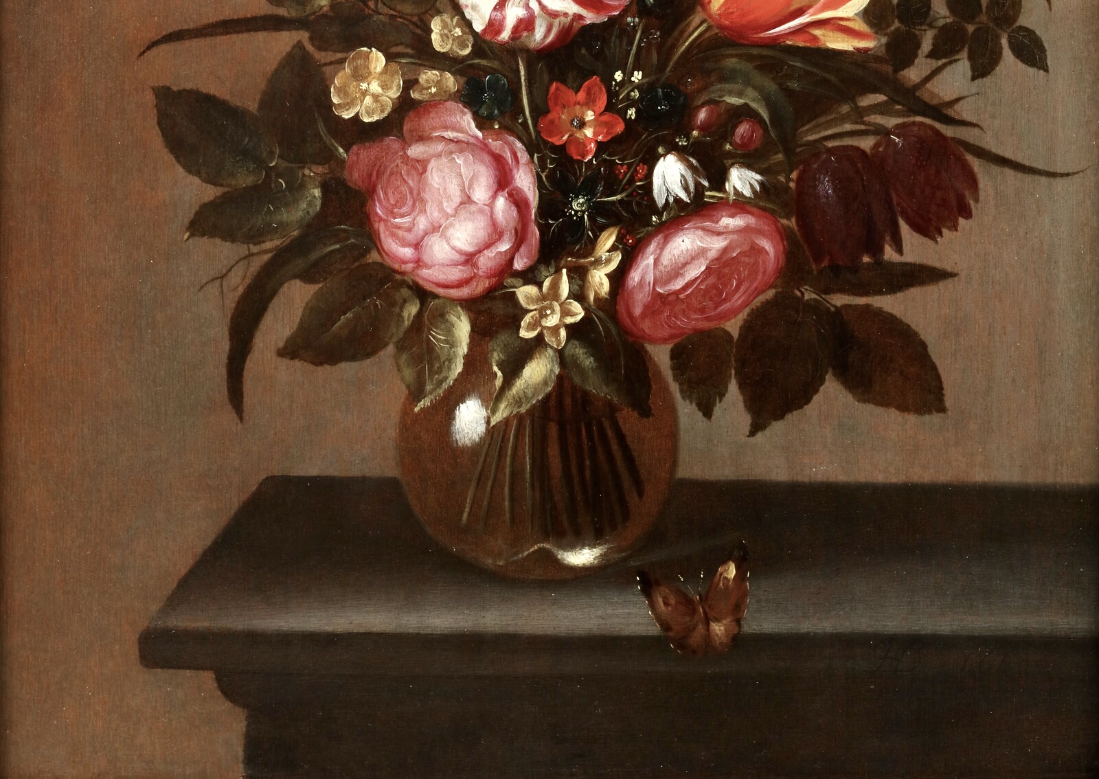 Flowers in a glass vase