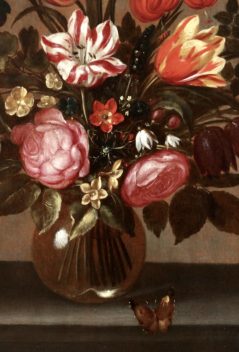 Flowers in a glass vase