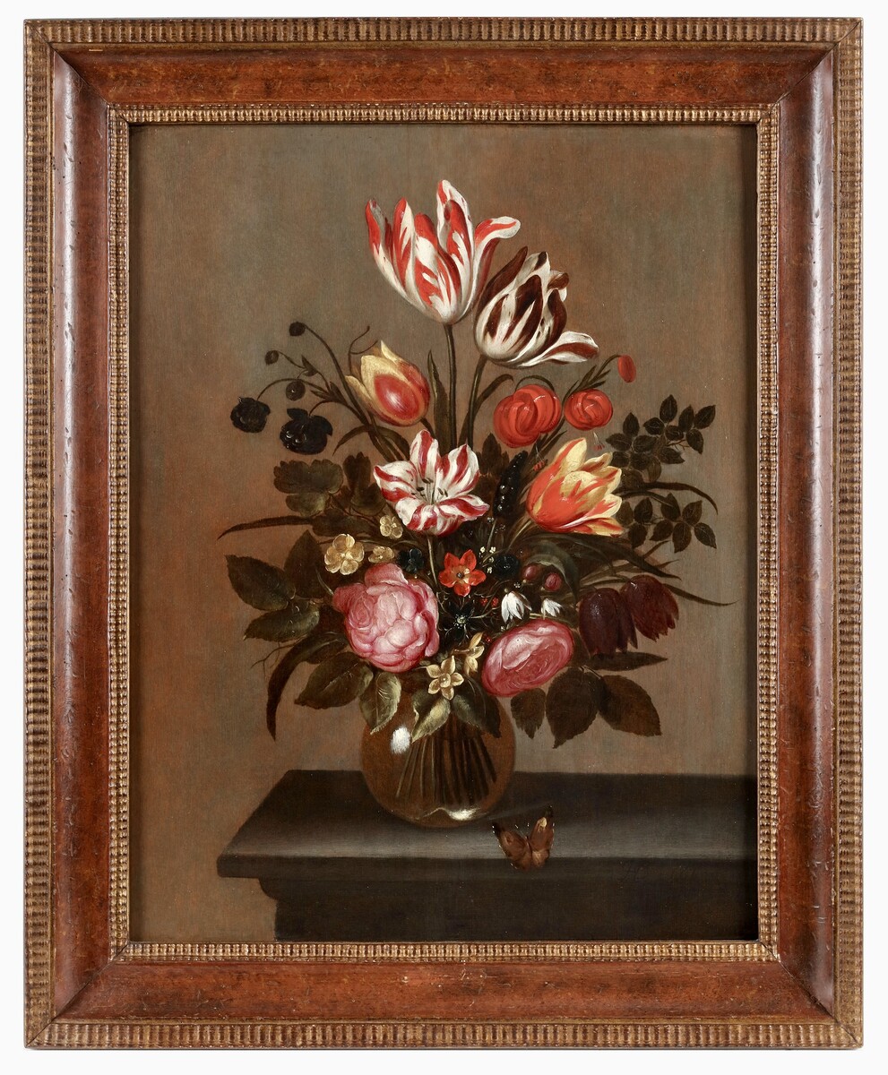 Flowers in a glass vase