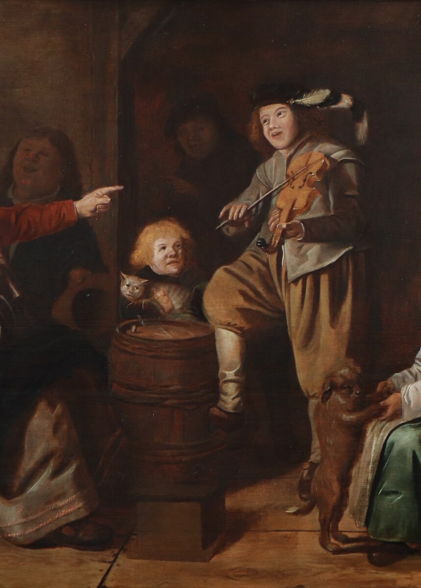 Interior scene with children making music