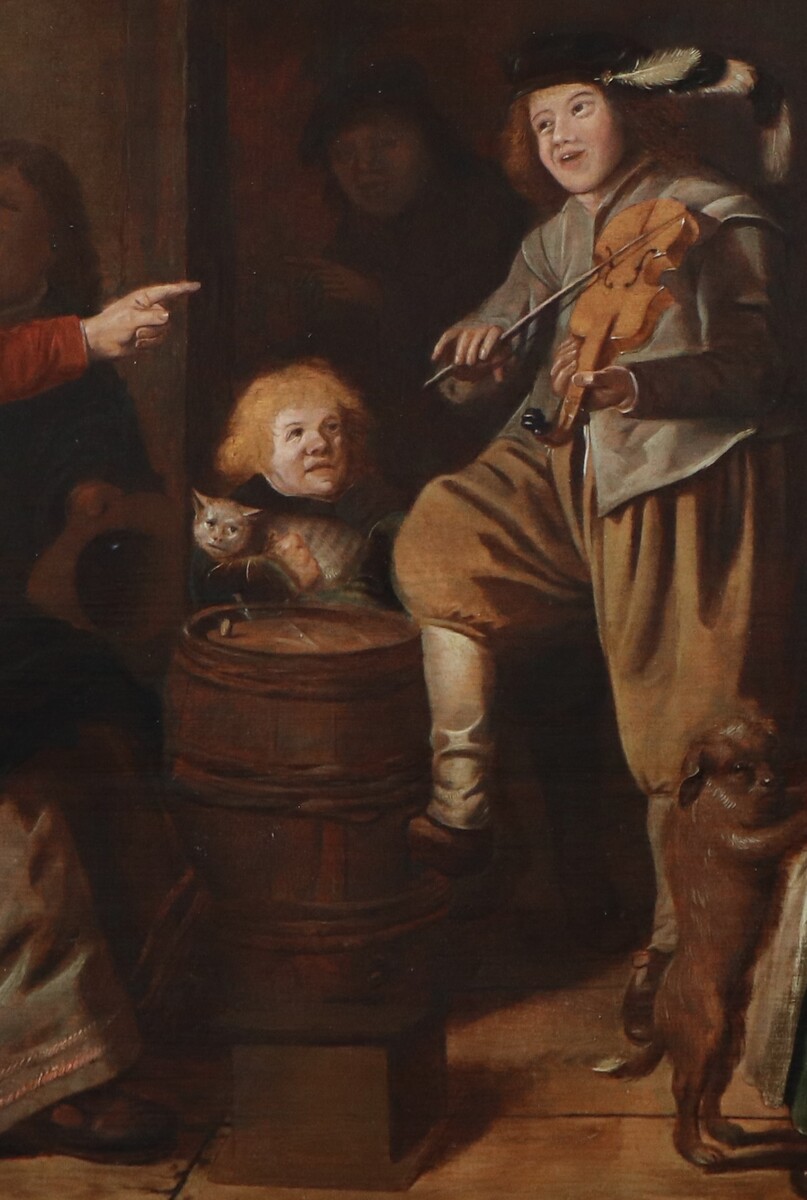 Interior scene with children making music