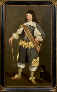 Portrait of a young boy with his dog