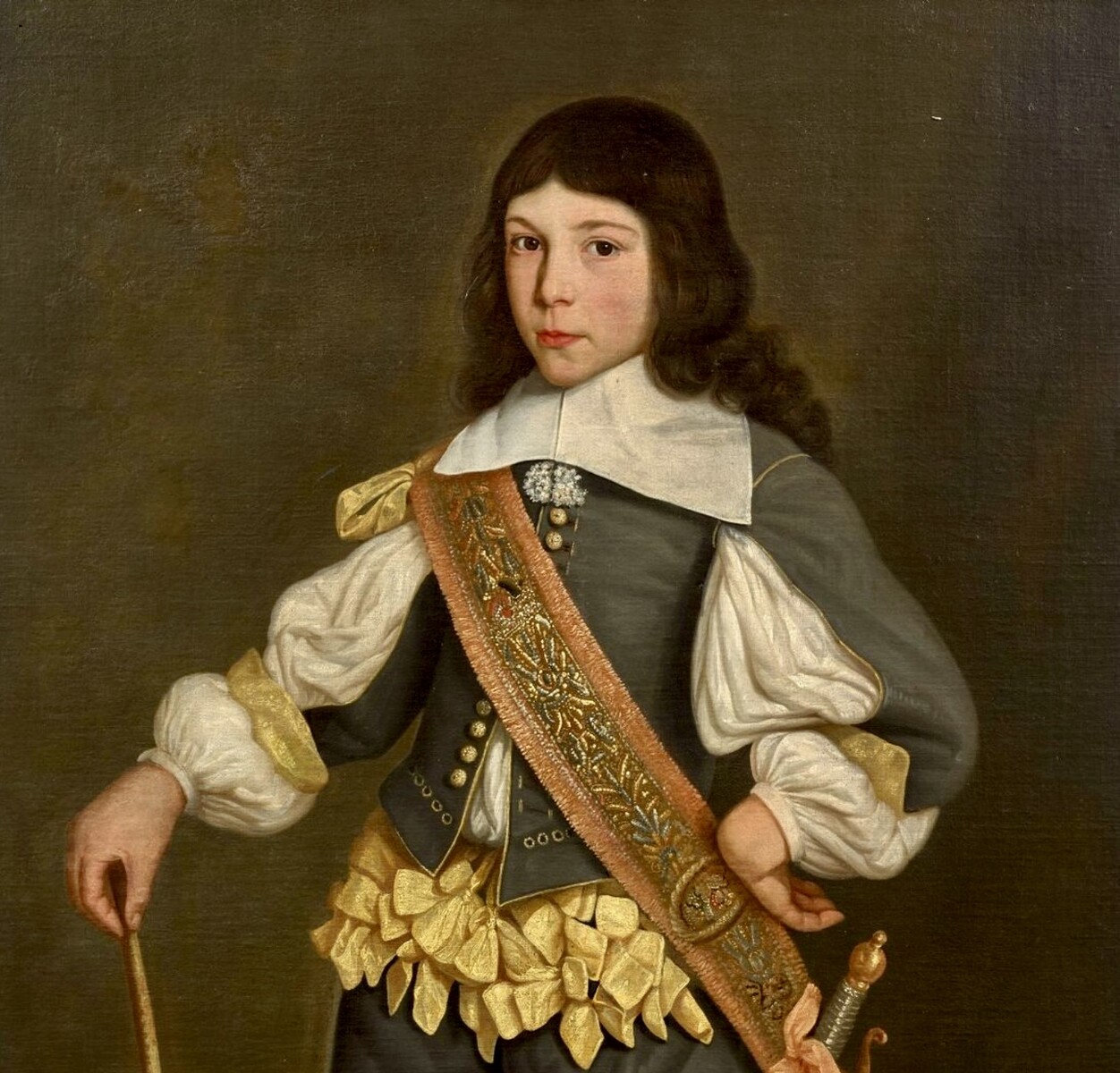 Portrait of a young boy with his dog