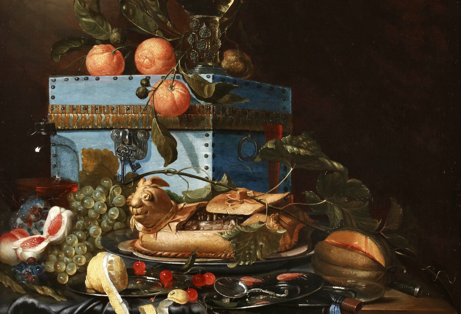 Pronk still life with a hilarious rabbit pie - Ring, Dutch follower of ...