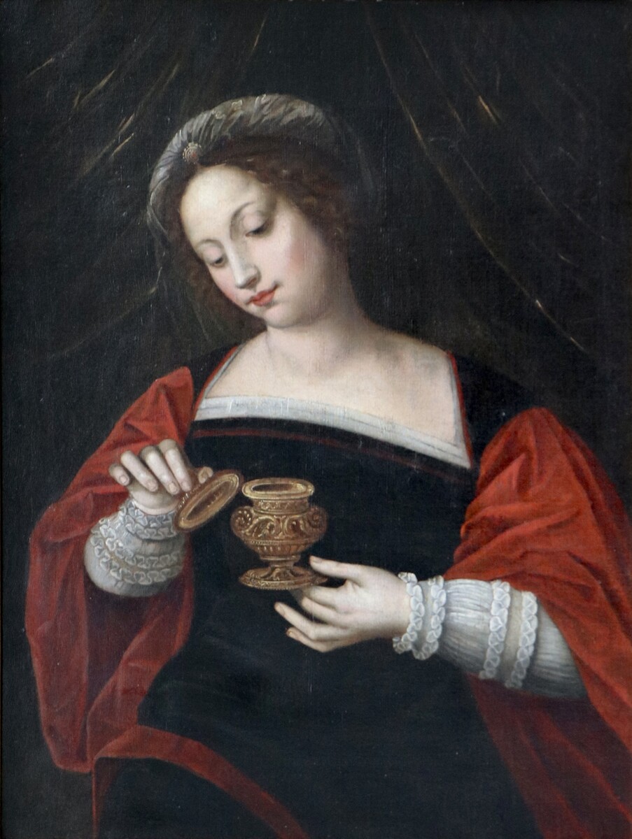 Saint Mary Magdalen with her ointment jar