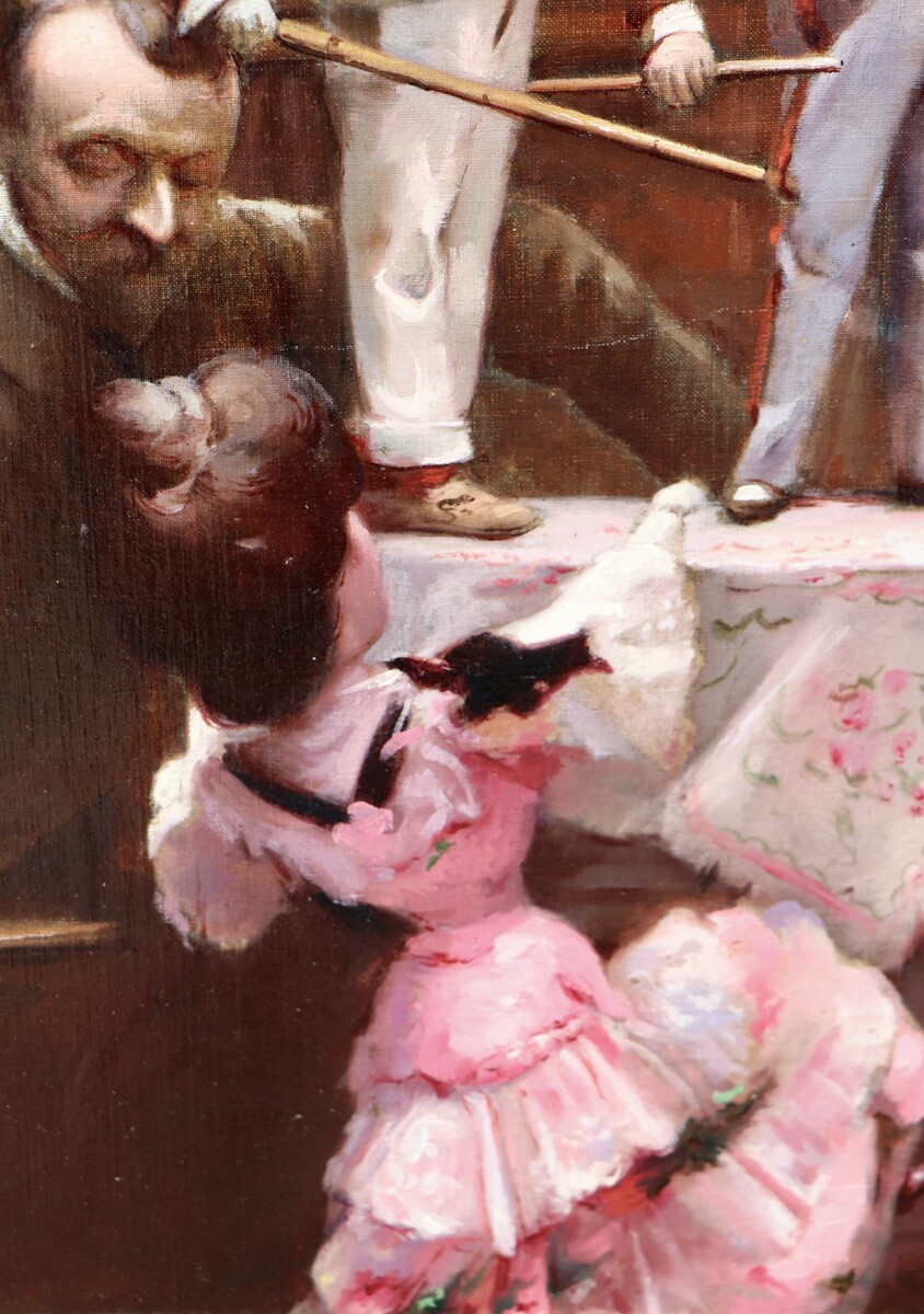 Self-portrait with three of his marionettes