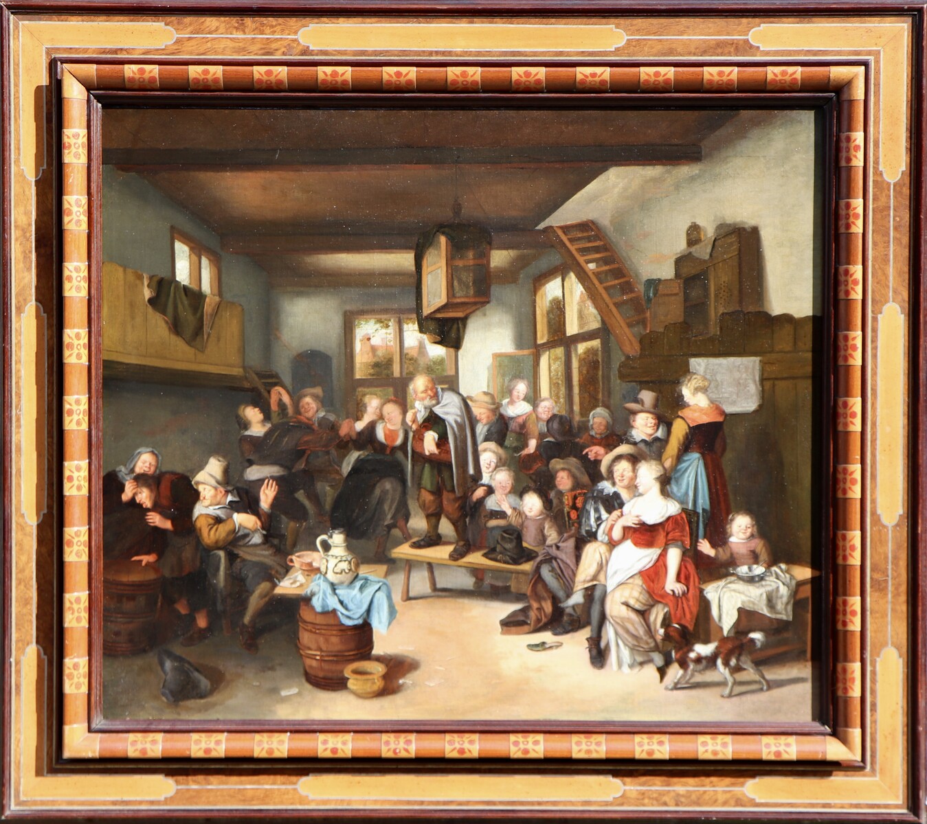 Tavern interior with a merry company