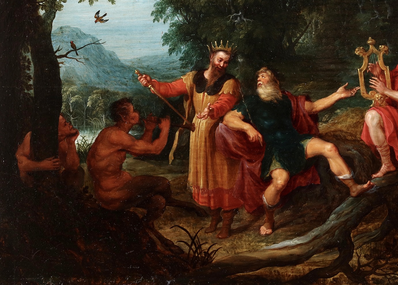 The judgement of Midas in the musical contest between Apollo and Pan