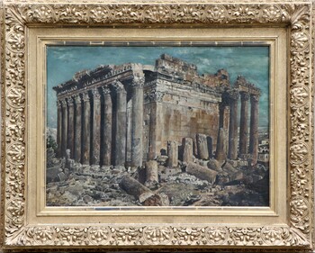 The Roman Temple of Bacchus in Baalbek, Lebanon