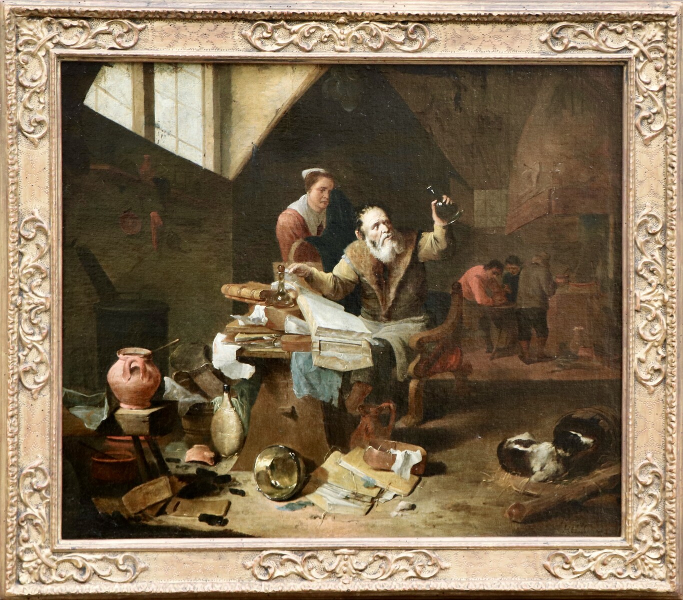 The wife of an alchemist saddened by his stubborn perseverance