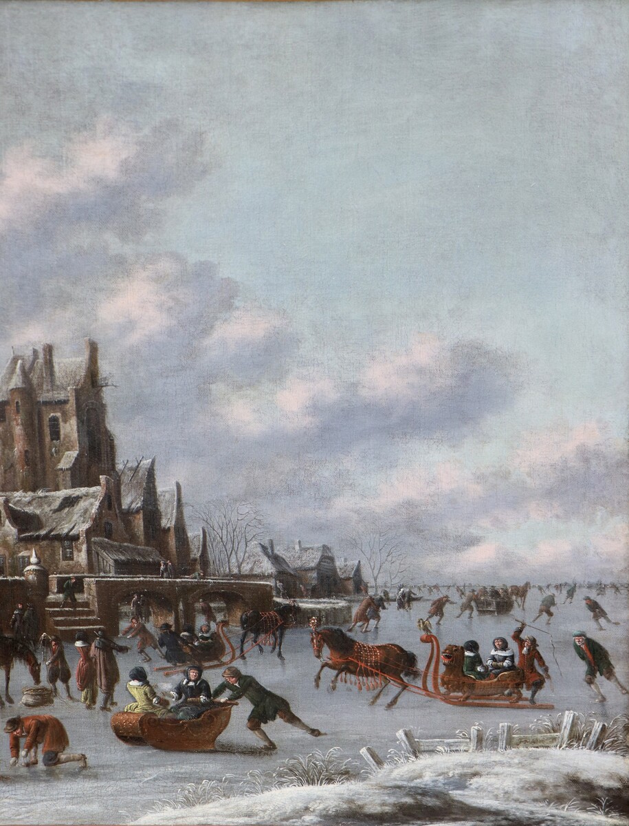 Winter pleasures outside the ramparts of a town